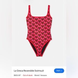 Versace bathing suit. Never worn. Reversible.